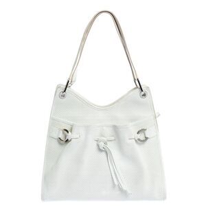 Lancel White Leather Shoulder Bags